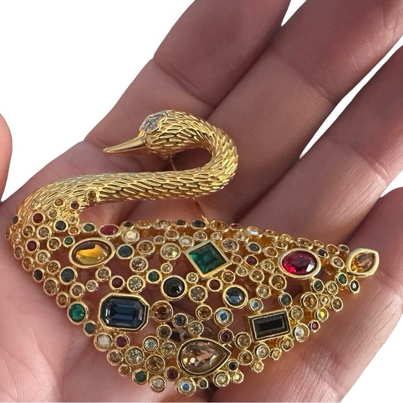Swarovski Swarovski Centenary Swan Pin Brooch, 1995, Austrian - Picture 12 of 12